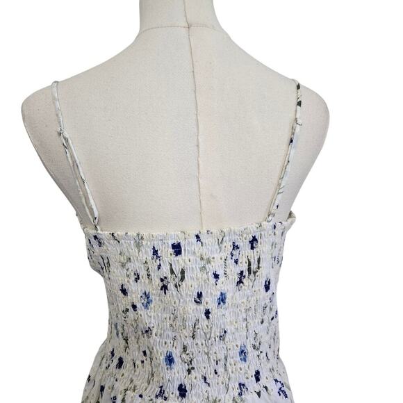 Chelsea 28 White Floral Embroidery Eyelet Babydoll Sundress L Cottage Romantic - Picture 5 of 11